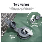 Double Sleeping Pad | Self-Inflating & Integrated Ergonomic Pillow | 200 x 120 cm