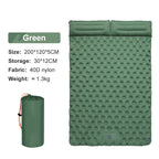 Double Sleeping Pad | Self-Inflating & Integrated Ergonomic Pillow | 200 x 120 cm