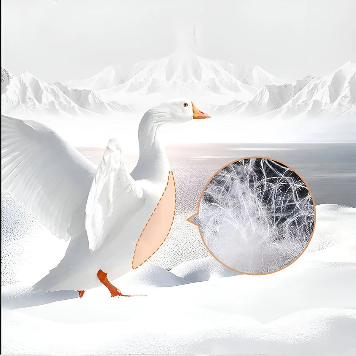 Down Pillow | 100% Goose Down & Ergonomic Neck Support