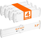 Drawer Dividers | Adjustable & Tool-Free | Non-Slip Silicone Ends | Set of 4