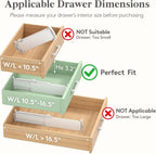 Drawer Dividers | Adjustable & Tool-Free | Non-Slip Silicone Ends | Set of 4