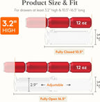 Drawer Dividers | Adjustable & Tool-Free | Non-Slip Silicone Ends | Set of 4