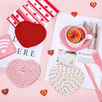 Drink Coasters | Heart-Shaped Non-Slip & Heat-Resistant | Set of 4