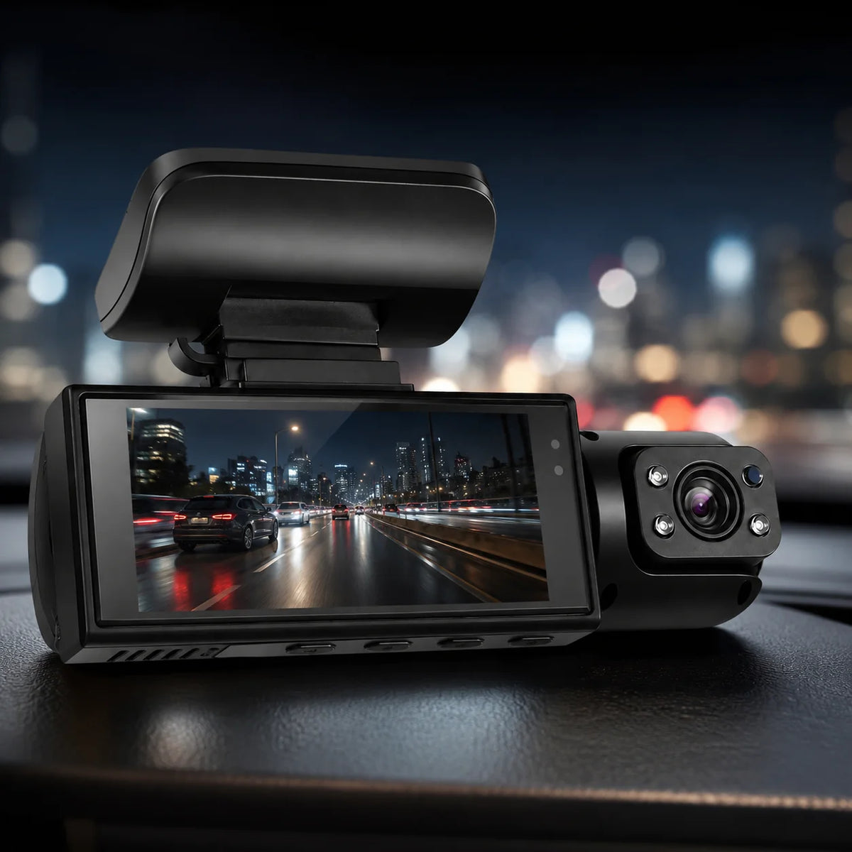 Dual Lens Dash Cam | Night Vision & Motion Detection