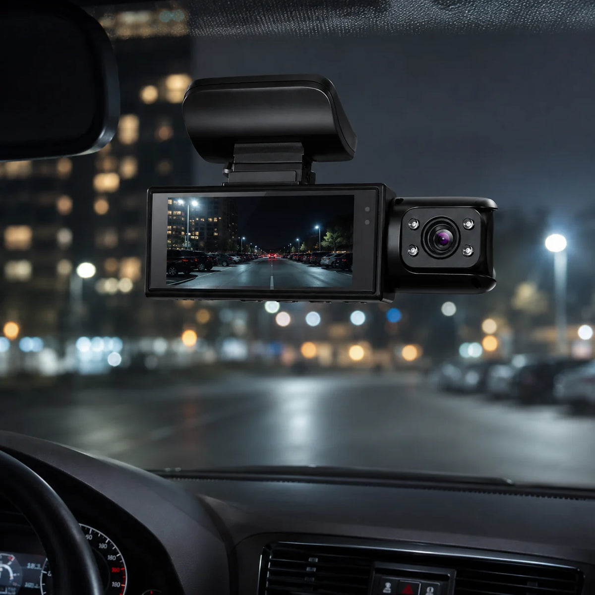 Dual Lens Dash Cam | Night Vision & Motion Detection