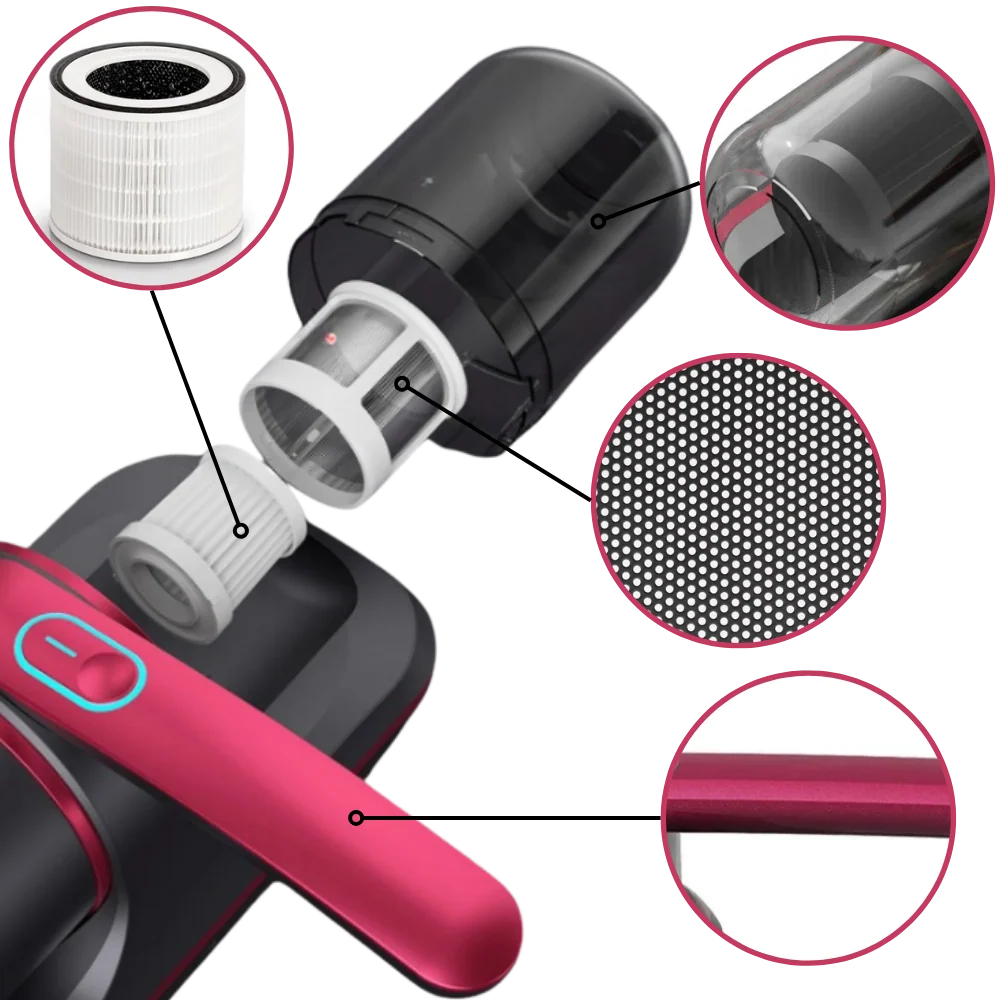 Dust Mite Vacuum | Cordless UV-C & 10,000Pa Suction