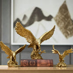 Eagle Figurine | Radiant Gold Resin | For Home & Office