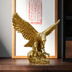 Eagle Figurine | Radiant Gold Resin | For Home & Office
