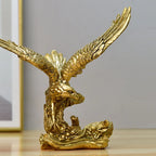 Eagle Figurine | Radiant Gold Resin | For Home & Office