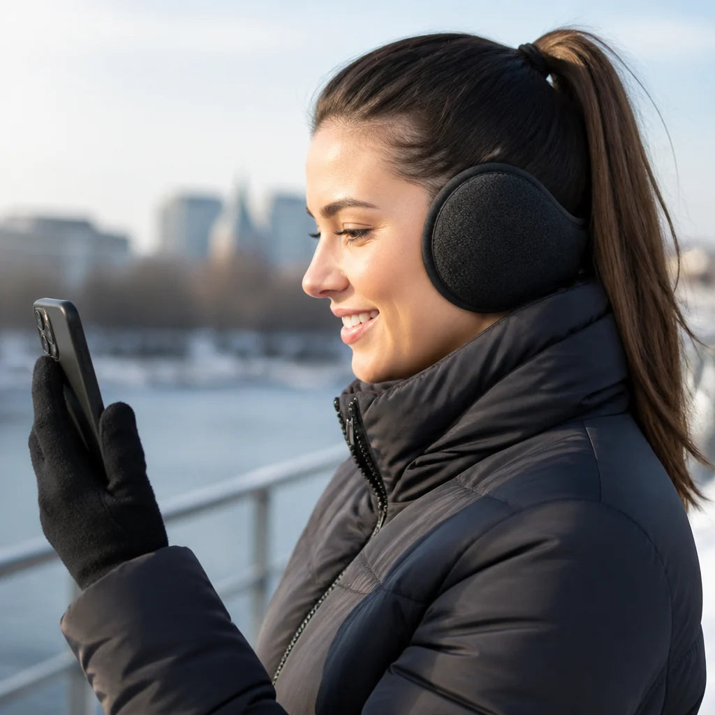 Ear Warmers | Fleece Full-Coverage & Non-Slip Fit | 9 cm Pads