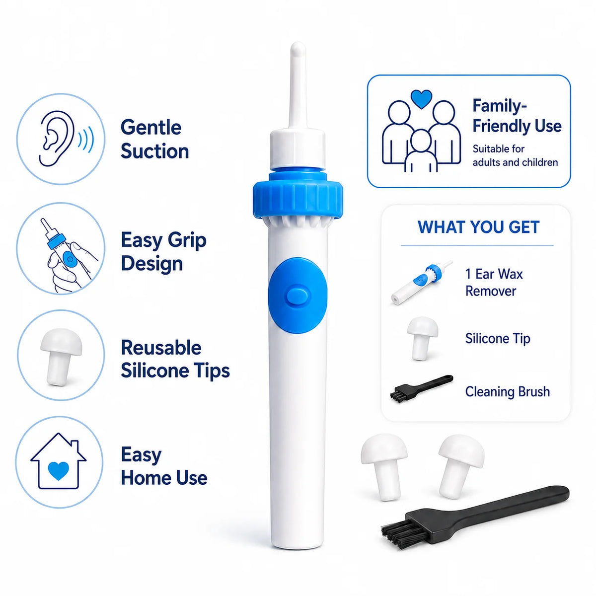 Ear Wax Remover | Gentle Suction & Ergonomic Grip
