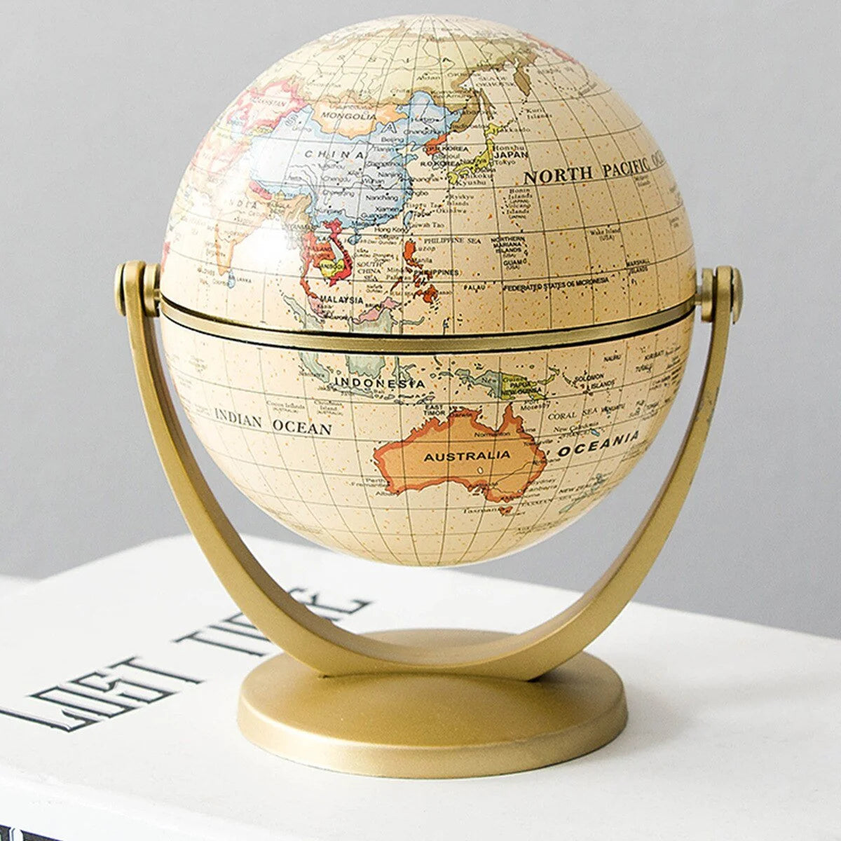 Educational Globe | English-Labeled & Compact | 13 x 10 x 13 cm