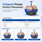 Egg Incubator | USB-Powered Automatic Temperature Control & Even Air Circulation | 4–6 Egg Capacity