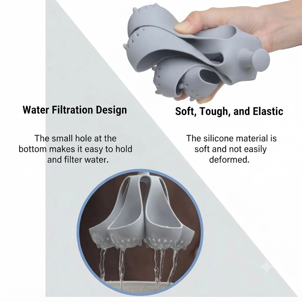 Egg Poacher | Flexible Silicone & Cool-Touch Handle | Holds Up To 6 Eggs