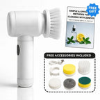 Electric Cleaning Brush | Rotary Action & 5 Interchangeable Heads