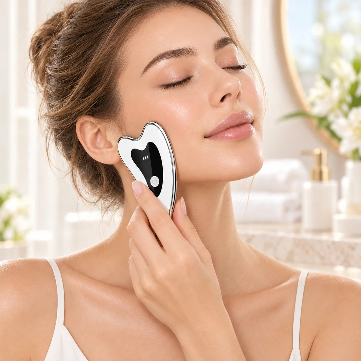Electric Facial Massager Pen | Red & Blue Light Therapy