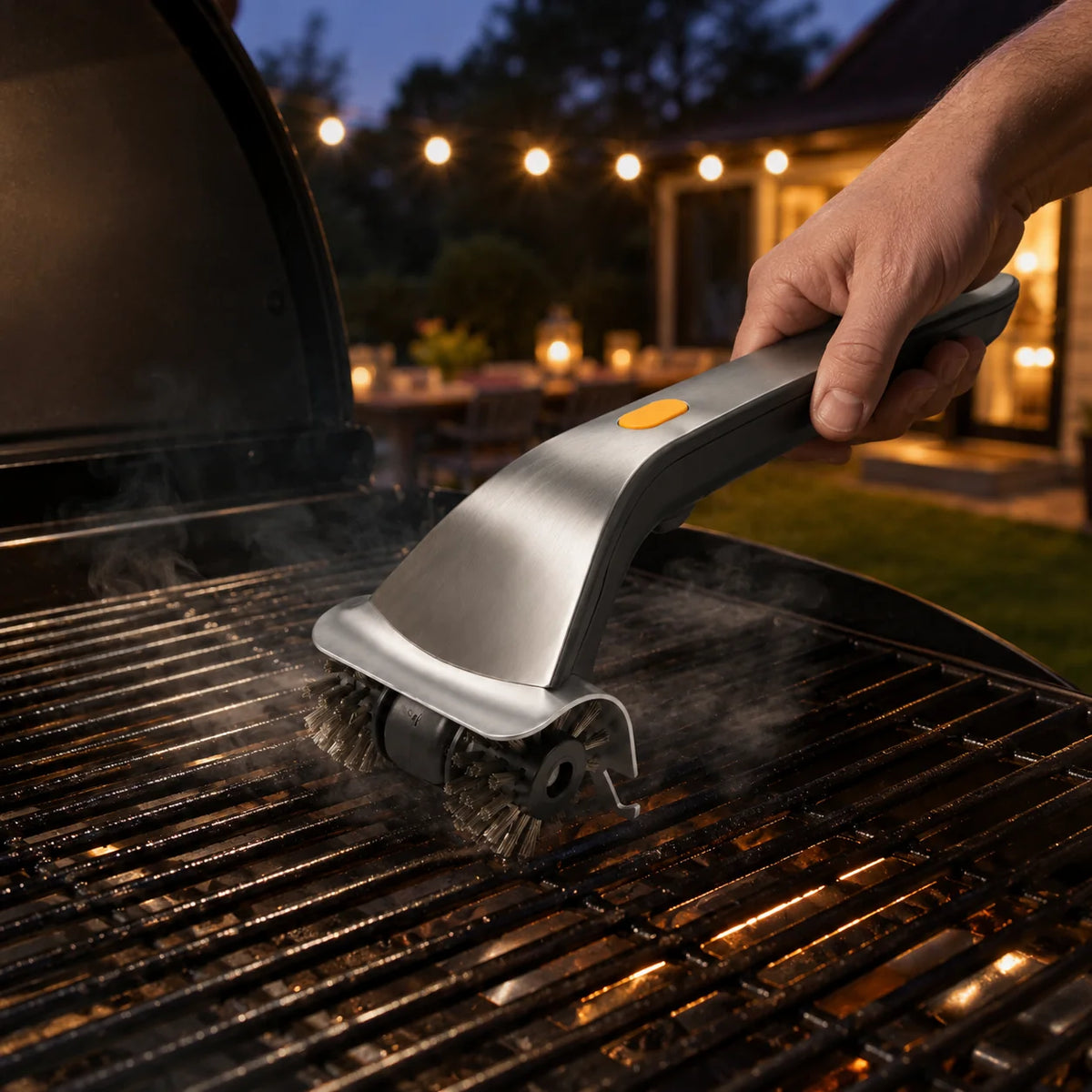 Electric Grill Brush | Dual Rotating & Steam-Boosted