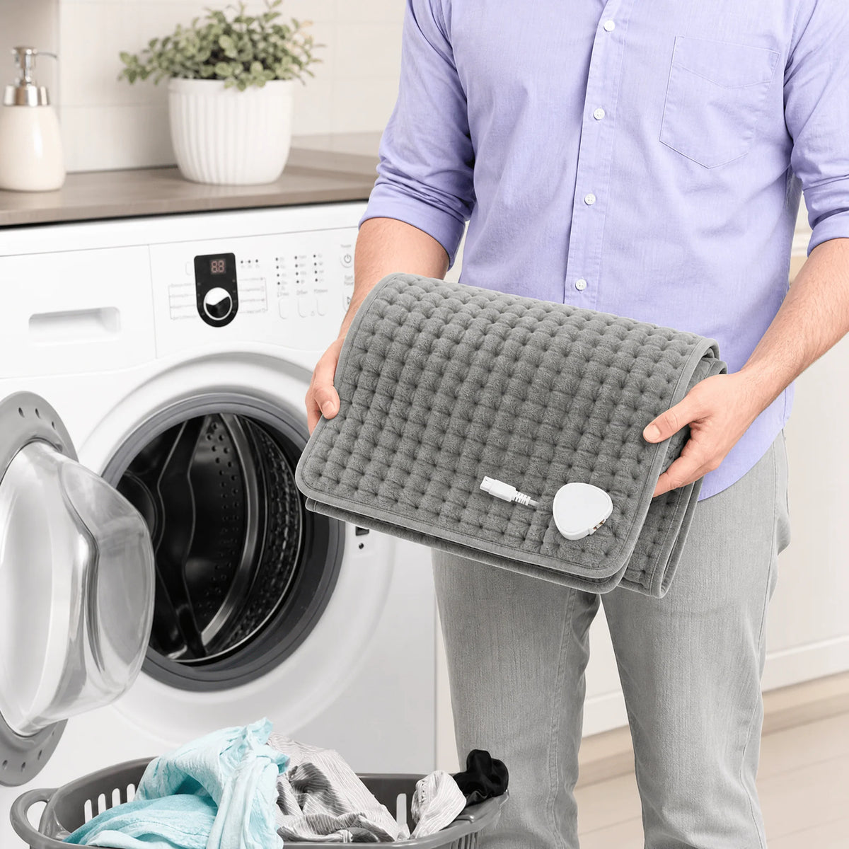Electric Heating Pad | 10-Level Heat & LCD Timer | 30 × 60 Cm