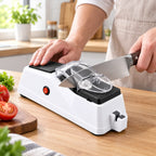 Electric Knife Sharpener | Plug-In Fast Sharpening & Non-Slip Base