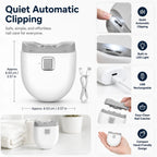 Electric Nail Clipper | Automatic & Quiet USB Rechargeable | For Children & Adults