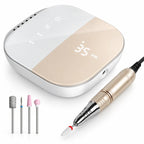 Electric Nail File | Brushless 35,000 RPM & Cordless | Includes 4 Bits