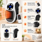 Electric Space Heater | Remote Control & Oilless | For Small Rooms