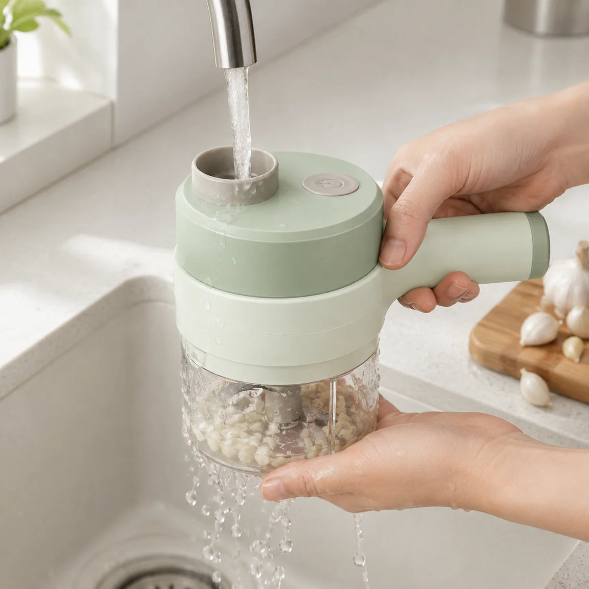 Electric Vegetable Slicer | Compact One-Touch & Even Slicing