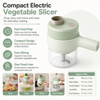 Electric Vegetable Slicer | Compact One-Touch & Even Slicing