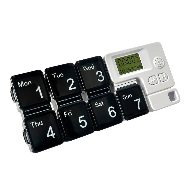 Electronic Pill Organizer | 7-Day Storage & Multiple Alarms | 4 Alarm Groups
