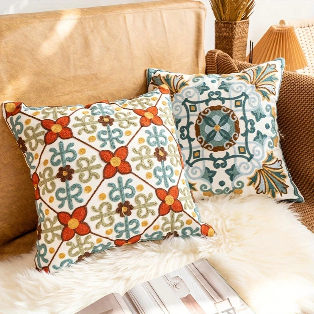 Embroidered Cushion Cover