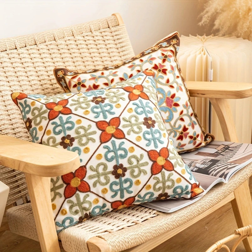 Embroidered Cushion Cover