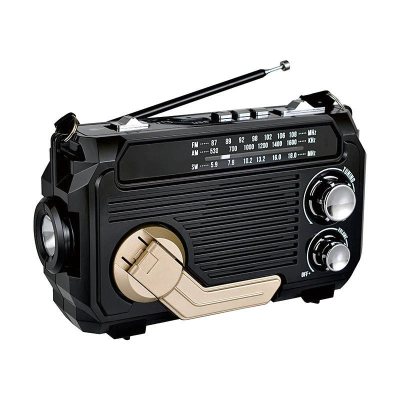Emergency Radio | Solar & Hand-Crank Charging AM/FM/SW Reception Bluetooth & USB