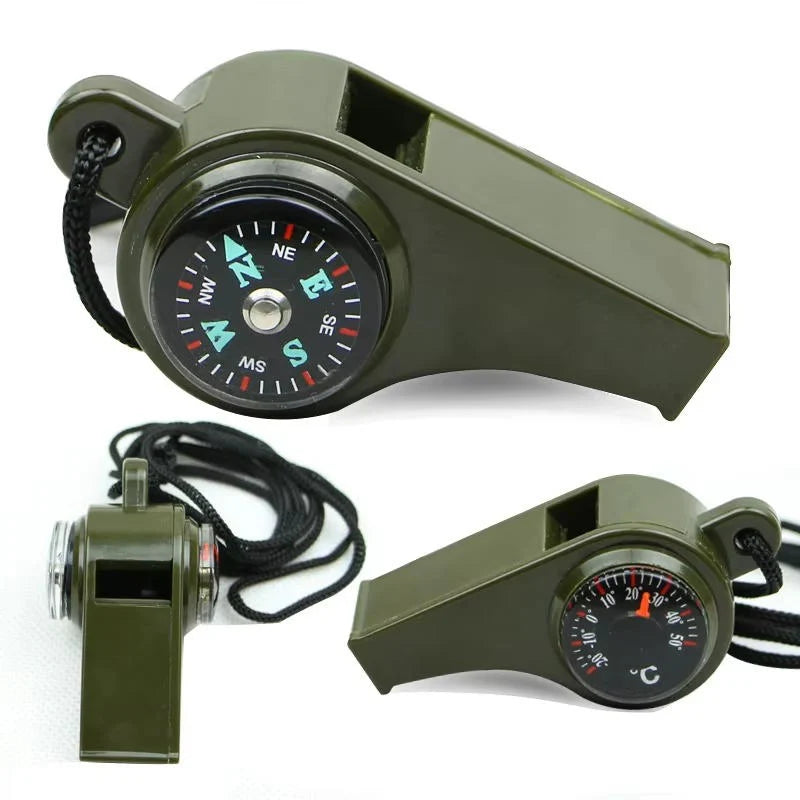 Emergency Whistle | 150 dB & Compass & Thermometer