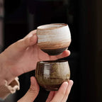 Espresso Cups | Handcrafted Stoneware & Rustic Glaze | 75–80 ml