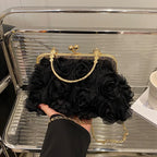 Evening Clutch | Floral Embellished & Removable Chain Strap