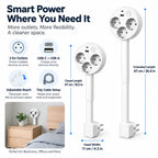 Extendable Power Outlet | 180° Adjustable Arm & USB Ports