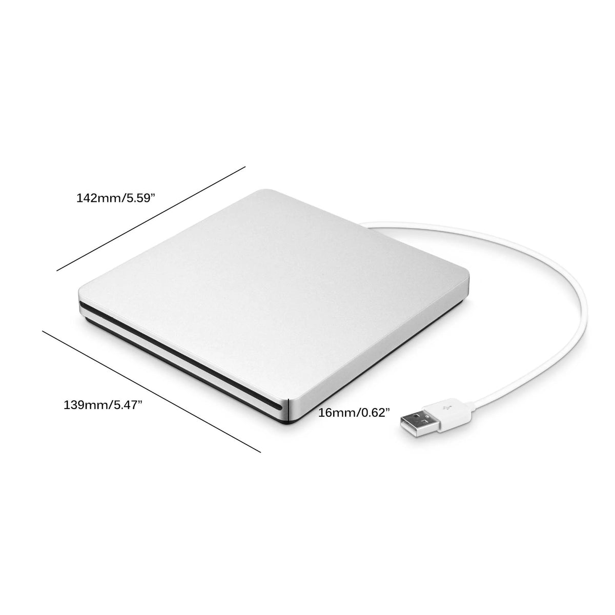 External CD/DVD Drive | USB-Powered Slot-In | Portable & Plug-and-Play