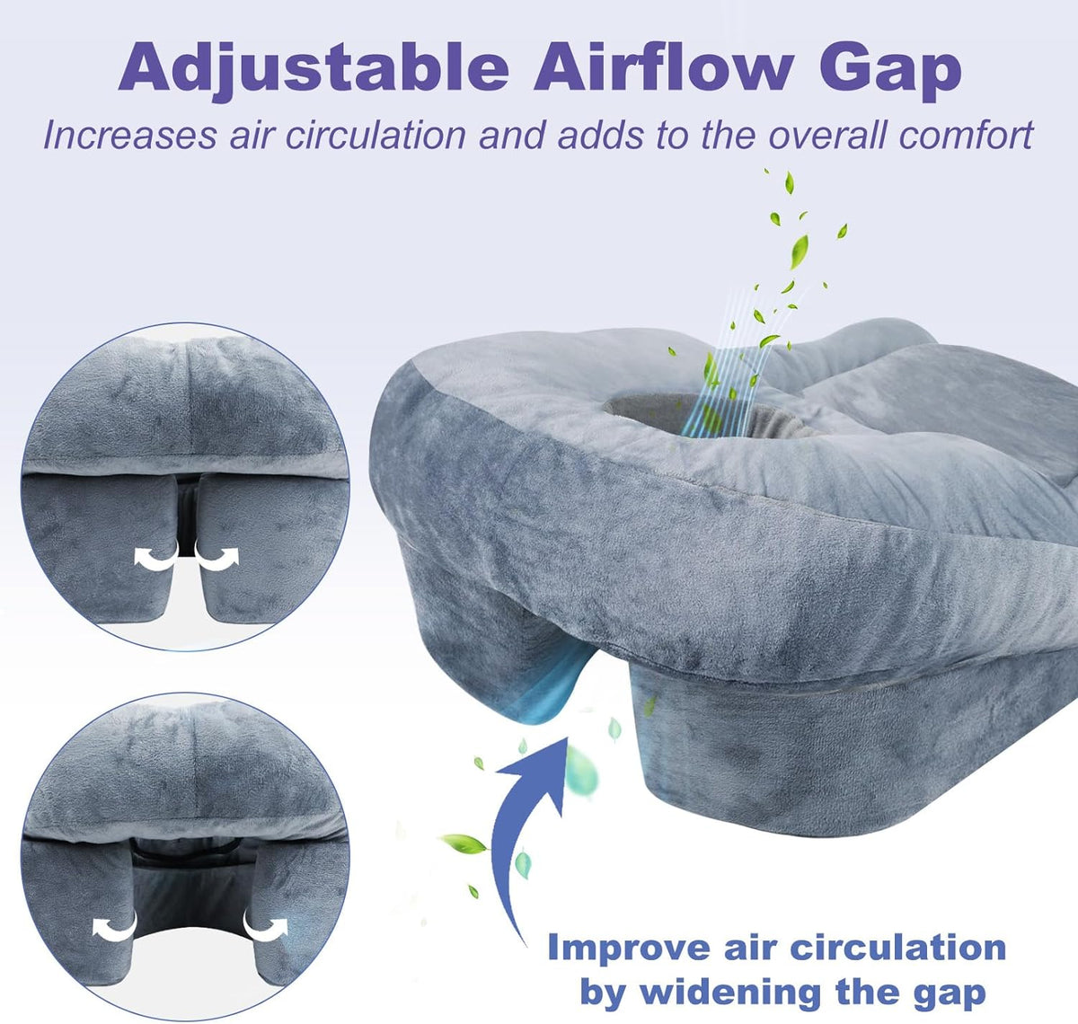 Face-Down Pillow | Shredded Memory Foam & Contoured Hole | Post-Surgery