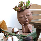 Face Planter | Head-Shaped & Drainage Hole | 18 cm Tall