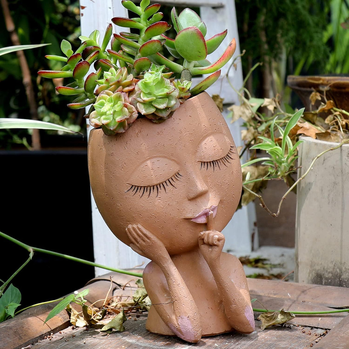 Face Planter | Head-Shaped & Drainage Hole | 18 cm Tall