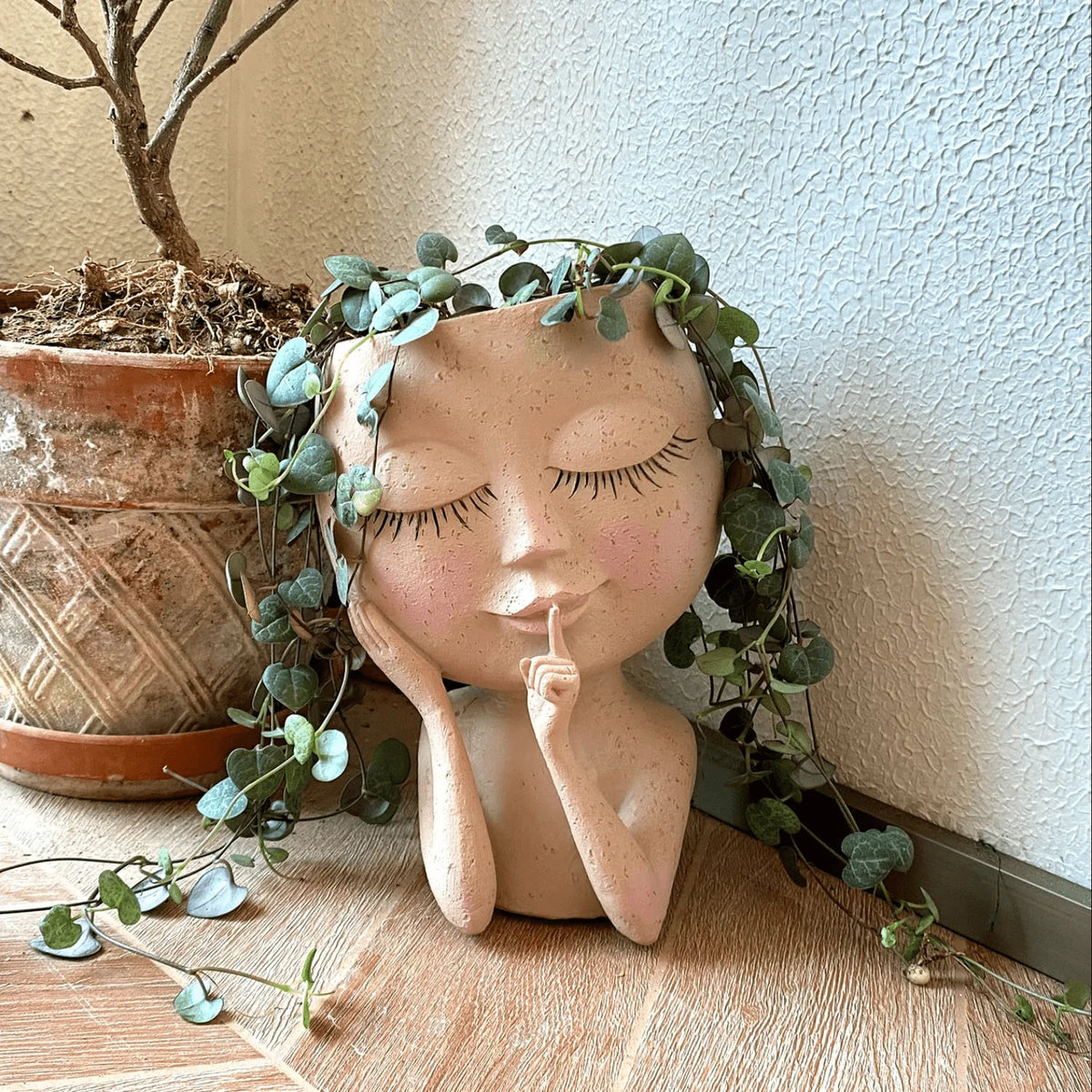 Face Planter | Head-Shaped & Drainage Hole | 18 cm Tall