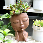 Face Planter | Head-Shaped & Drainage Hole | 18 cm Tall