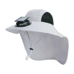 Fan Hat | Wide Brim Dual Fans | Solar & USB Charging