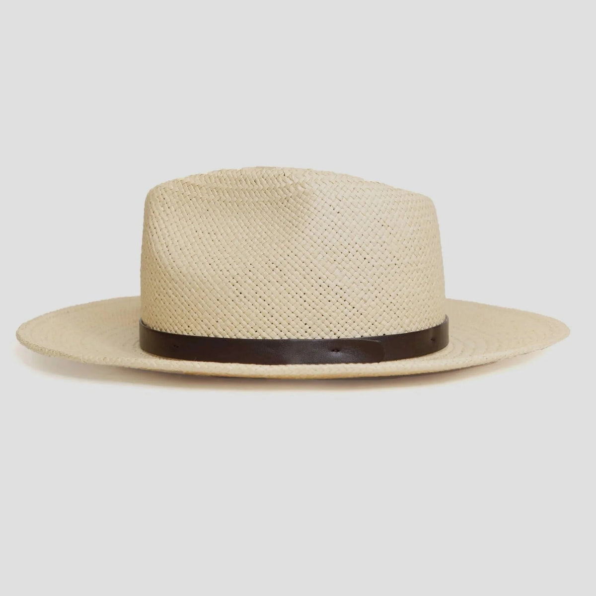 Fedora Hat | Wool Felt Flat Brim & Feathered Braided Band