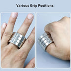 Fidget Ring | Foldable Four-Ring Titanium-Plated Stainless Steel