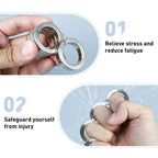 Fidget Ring | Foldable Four-Ring Titanium-Plated Stainless Steel