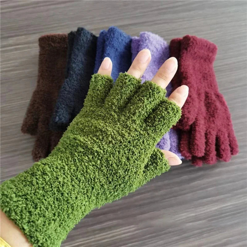 Fingerless Gloves | Knit & Fleece-Lined | Warm and Flexible