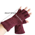 Fingerless Gloves | Knit & Fleece-Lined | Warm and Flexible