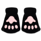 Fingerless Gloves | Plush 3D Cat Paw Design & Open Fingertips | One Size fits All
