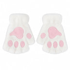 Fingerless Gloves | Plush 3D Cat Paw Design & Open Fingertips | One Size fits All